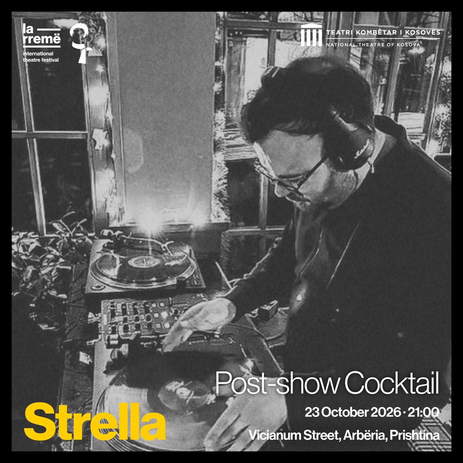 Strella — Post-show Cocktail poster, 23 October 2026, 21:00